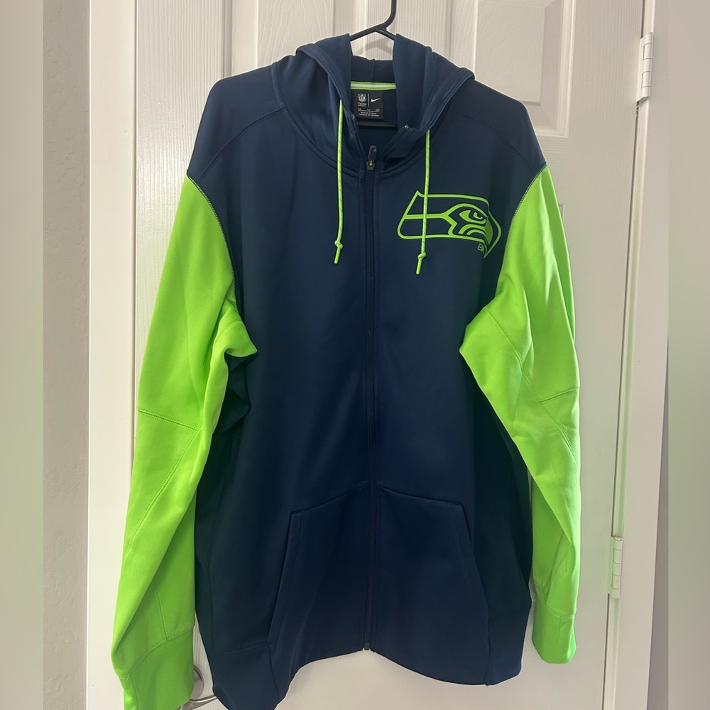 Men’s Nike Seattle Seahawks Hooded Zip Up Jacket Size XXL
